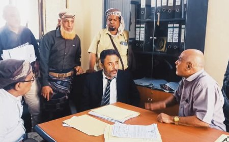 رئيس تنفيذية انتقالي أبين يزور محكمة الاستئناف بالمحافظة