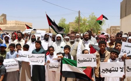 تريم.. وقفه تضامنية عقب صلاة الجمعة تنديد بجرائم الجيش الاسرائيلي ضد الشعب الفلسطيني