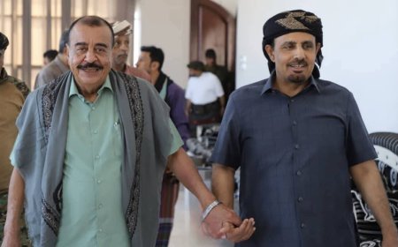 المحافظ بن ماضي واللواء بن بريك يبحثان جهود توحيد الصف الحضرمي ويؤكدان أهمية الحفاظ على الأمن والمكتسبات المُنجزة