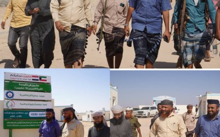 لحج.. مدير عام طور الباحة ومدير الأمن يتفقدان مشروع قرية الخيرين 10 بقرية أمشعيبي