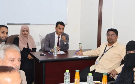 اللجنة الفنية للمعايير تزور معهد االطيران المدني والارصاد الجوي للاطلاع على خططه المستقبلية المشتركة مع التعليم الفني عدن