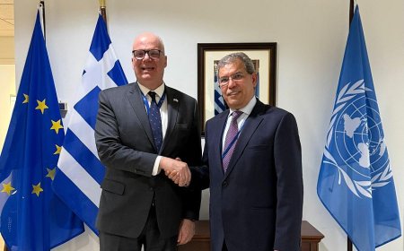 السعدي يبحث مع مندوب اليونان في الامم المتحدة تعزيز التعاون في مجال العمل متعدد الأطراف