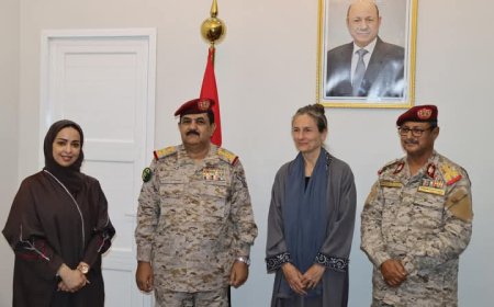 وزير الدفاع يلتقي  السفيرة الهولندية في العاصمة المؤقتة عدن