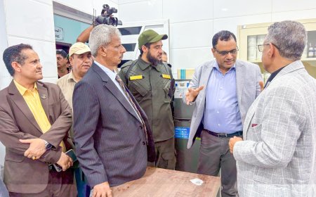 الوزير السقطري يتفقد مكتب الزراعة والري بلحج