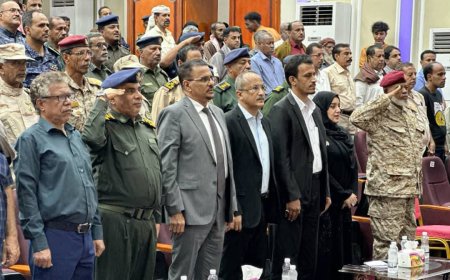 حضرموت تقيم حفلاً خطابيًا وفنيًا احتفاءً بتضحيات قوات نُخبتها الأشاوس وذكرى تحريرها من الإرهاب