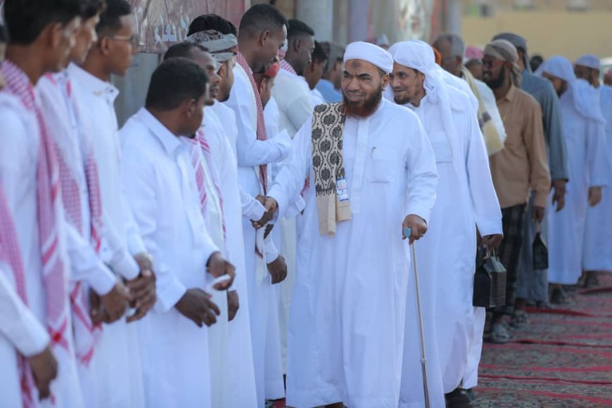 برعاية وقف للأعمال الإنسانية ـ دولة الكويت و تنفيذ مؤسسة ود لتزويج الشباب`..الشحر تحتفل بالزواج الجماعي الـ 29 بتزويج 200 عروساً وعروسة`