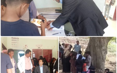 تعز.. مدير فرع الصحة بمقبنة يختتم جولات ميدانية ويناشد بدعم "وحدة السلام"