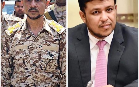 عضو مجلس القيادة الرئاسي الدكتور العليمي يعزي العميد عبده فرحان في استشهاد نجله بجبهات تعز