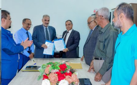 مجلس أمناء جامعة عدن يوقع اتفاقية عمل مع رئيس قسم الشراكات