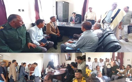 تعز.. السلطة المحلية بالقاهرة تشهد مراسم الاستلام والتسليم بين المديرين السابق والجديد