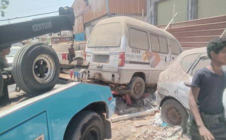 تواصل أعمال حملة رفع السيارات المتهالكة في مديرية المنصورة