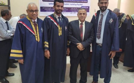 بحضور رئيس جامعة عدن،، الماجستير للباحثين العطاس والحسوي من كلية الهندسة
