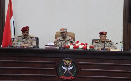 رئيس هيئة الأركان يعقد اجتماعاً عسكرياً موسعاً في عدن