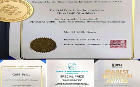 المخترعة "المشهري" تحصد الميدالية الذهبية وجائزة IFIA الدولية بإنجاز علمي غير مسبوق