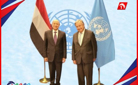 أمين عام الأمم المتحدة يهنئ الرئيس العليمي بالعيد الوطني الـ35 للوحدة اليمنية