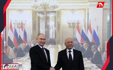 وصفها بـ(المثمر).. الرئيس العليمي يكشف عن نتائج لقائه مع الرئيس الروسي بوتين