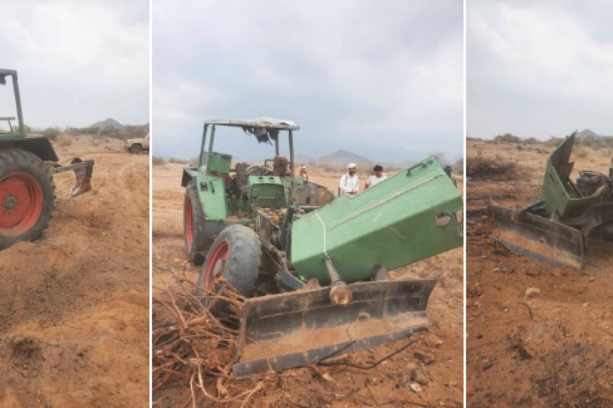 تعز.. نجاة مواطن واعطاب حراثة بانفجار لغم حوثي في مقبنة
