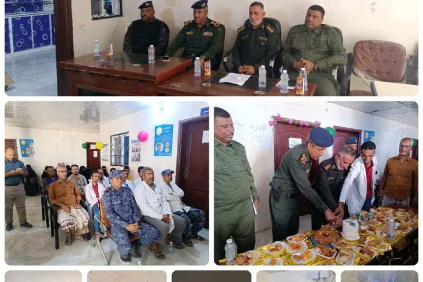العميد عبدالعزيز الجابري يشهد احتفالية اليوم العالمي للتمريض بالمركز الصحي لمعسكر الأمن والشرطة بساحل حضرموت