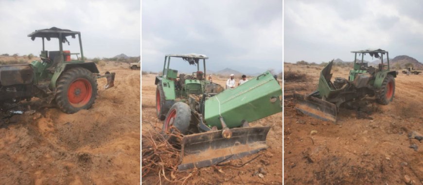 تعز.. نجاة مواطن واعطاب حراثة بانفجار لغم حوثي في مقبنة