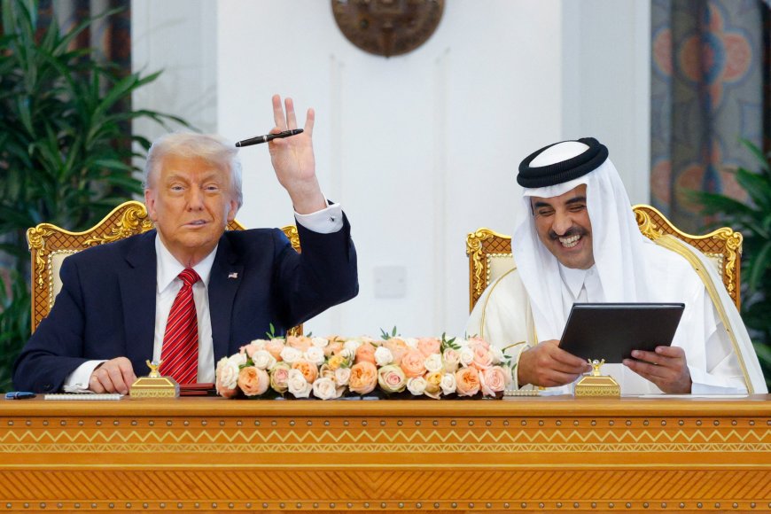 ترامب مصرحا في قطر : " نريد امتلاك غزة ! "