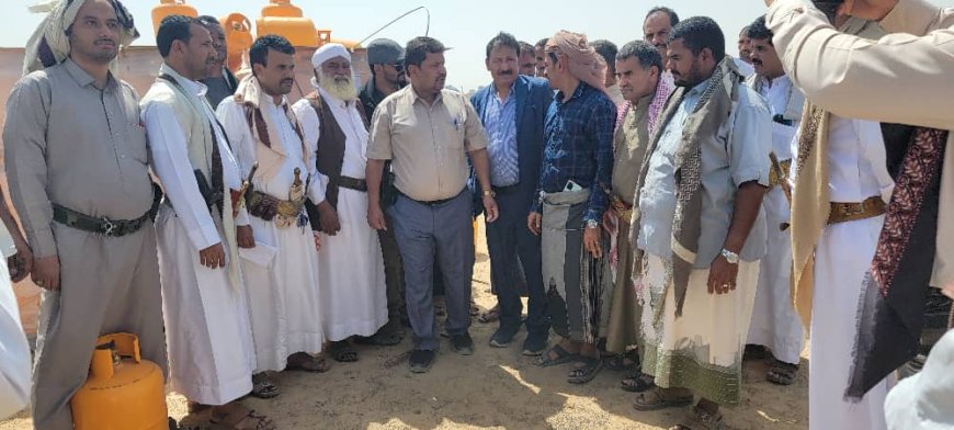 الشركةاليمنية للغاز تباشر مشروع استبدال اسطوانات الغاز التالفة بمأرب.