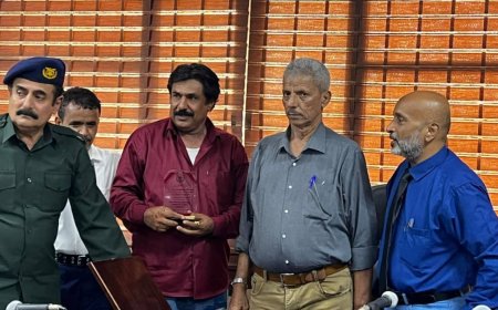 محافظ محافظة لحج يكرم عدد من النشطاء والمهتمين بالجانب البيئي