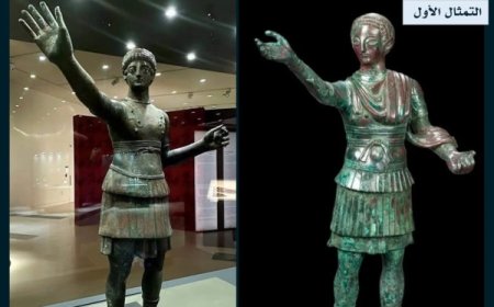 الكشف عن تمثال برونزي يمني معروض للبيع في صنعاء