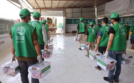 بتمويل من مركز سلمان للاغاثة.. الوصول الإنساني تدشن توزيع لحوم الاضاحي بمأرب لـ 3560 أسرة مستفيدة