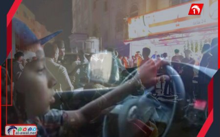 طفل يقود سيارة ويقتحم بها كافتيريا في التقنية بعدن (صورة)
