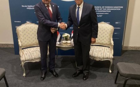 وزير الخارجية وشؤون المغتربين يلتقي نظيره المصري في إسطنبول ويشيد بالدعم المصري لليمن