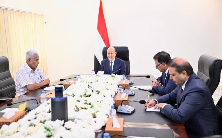 رئيس مجلس القيادة يجتمع برئاسة هيئة التشاور ومكوناتها السياسية