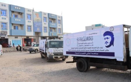 تعز.بتوجيهات طارق صالح.. قافلة طبية لمكافحة وبائي الكوليرا والحميات في الوازعية