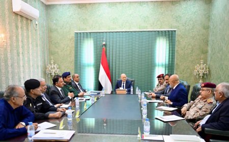 ‏رئيس مجلس القيادة يعقد اجتماعا باللجنة الأمنية العليا بحضور رئيس الوزراء