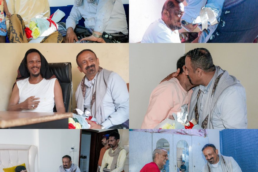 الوكيل النوبة يُنفّذ زيارات عيدية للجرحى المقعدين في منازلهم