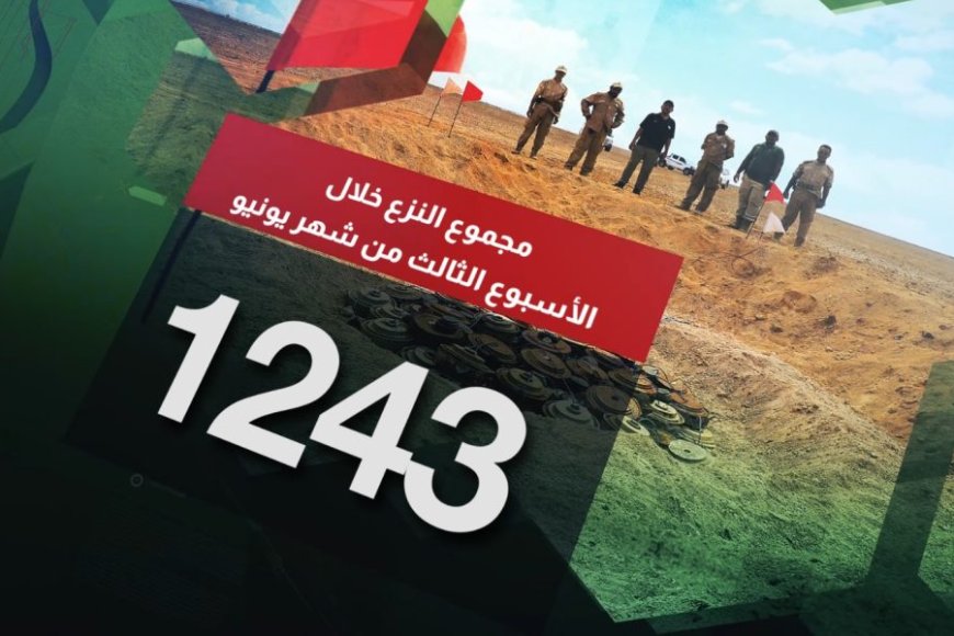 الفرق الهندسية لمشروع مسام تنزع 1243 لغمًا في الأراضي اليمنية خلال الأسبوع الثالث لشهر يونيو