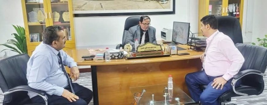 الكابتن بن نهيد يتفقد سير العمل بالهيئة ومطار عدن الدولي عقب إجازة عيد الأضحى المبارك