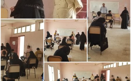 الشكلية يتفقد سير الاختبارات بالمعهدالفني التجاري خورمكسر