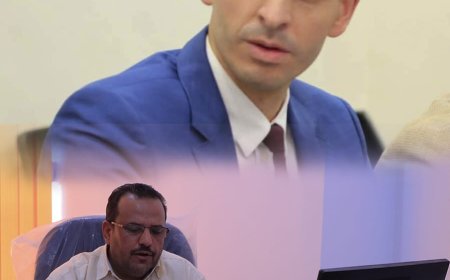 مدير مكتب التخطيط بمأرب يبحث مع مساعد المنسق الأممي فرص التنمية والبنية التحتية في للمحافظة