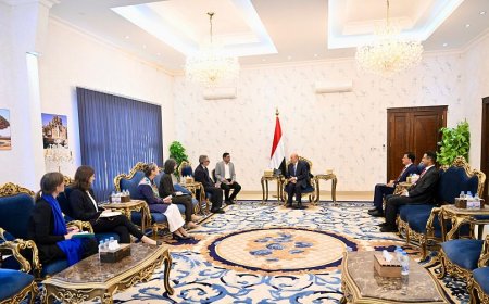 رئيس مجلس القيادة يدعو المجتمع الدولي الى موقف متناسب مع التهديد الارهابي الحوثي