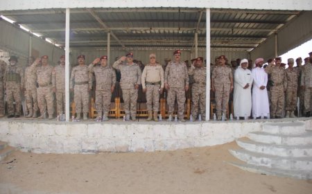 قائد المنطقة العسكرية الأولى يتفقد اللواء 11 حرس حدود في ثمود ضمن خطة تعزيز الأمن في المديريات الصحراوية