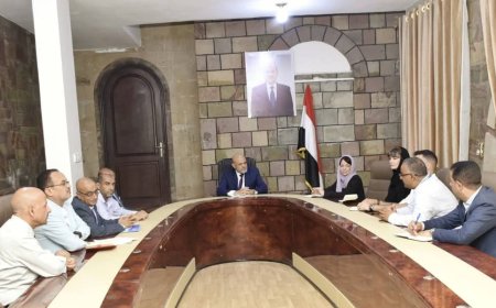 محافظ تعز يبحث مع الوكالة السويسرية للتعاون الانمائي تنفيذ تدخلات تنموية وإنسانية