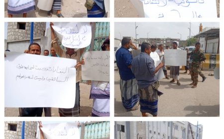 تحت شعار " لا نقابات بعد اليوم ".. تظاهرة حاشدة  تندد بالجبايات الغير قانونية لنقابات النقل بلحج