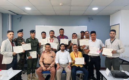 اختتام الدورة السابعة حول المعدات الأمنية في مجال أمن الطيران "الجانب النظري" بمطار عدن الدولي