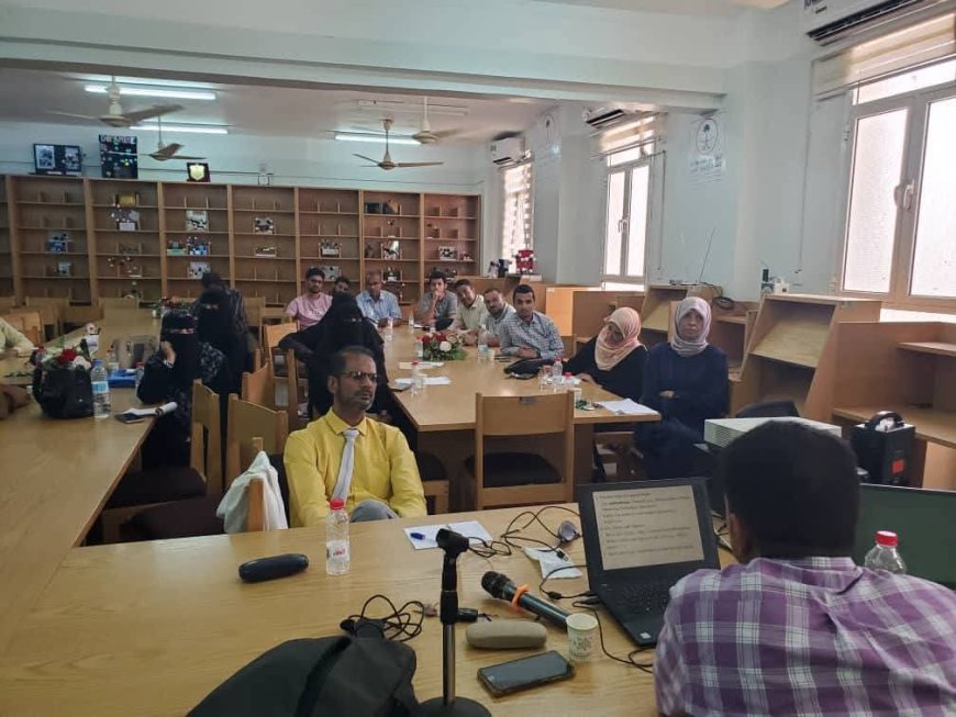 كلية الصيدلة بجامعة عدن تنظم ورشة تدريبية حول أساسيات البحث والنشر العلمي