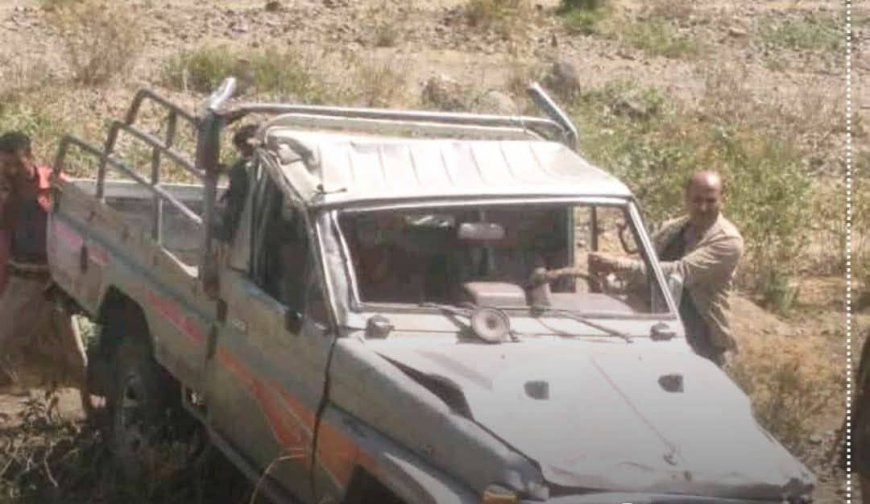 تعز..وفاة مواطن وإصابة خمسة آخرين في حادث مروري غربها