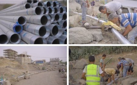 تعز..خلية الأعمال الإنسانية تبدأ تنفيذ المرحلة الثانية من مشروع مياه النشمة