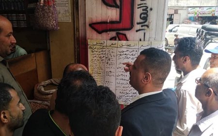 حملة ميدانية للرقابة على الاسعار وضبط المخالفين للتسعيرة الرسمية في مديرية المظفر