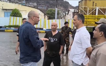 لملس وباخبيرة يتفقدان مديريات عدن المتأثرة بالمنخفض الجوي 