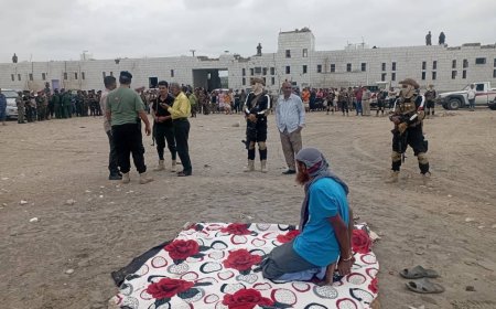 الأجهزة الأمنية والنيابة في أبين تنفذان حكم الاعدام بحق المحكوم عليه منصور عبدالله سالم حسين أمبو.