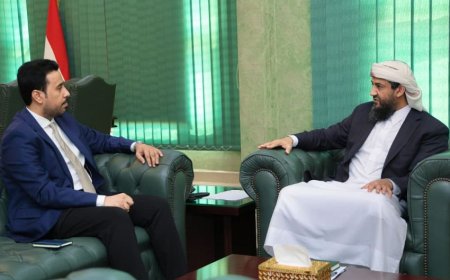 عضو مجلس القيادة المحرمي يلتقي رئيس هيئة التشاور والمصالحة